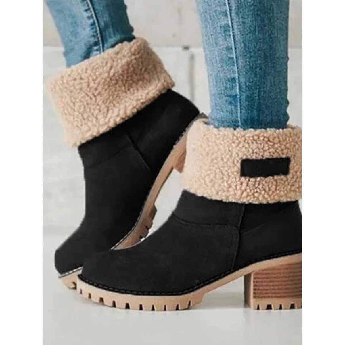 Forede Ankelstøvler med Varm Fleece | Ruskind-look | Vintervenlige, Komfortable & Skridsikre