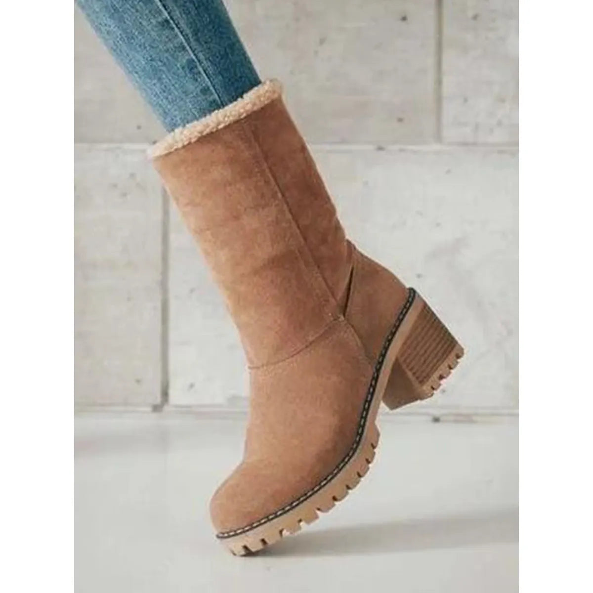 Forede Ankelstøvler med Varm Fleece | Ruskind-look | Vintervenlige, Komfortable & Skridsikre