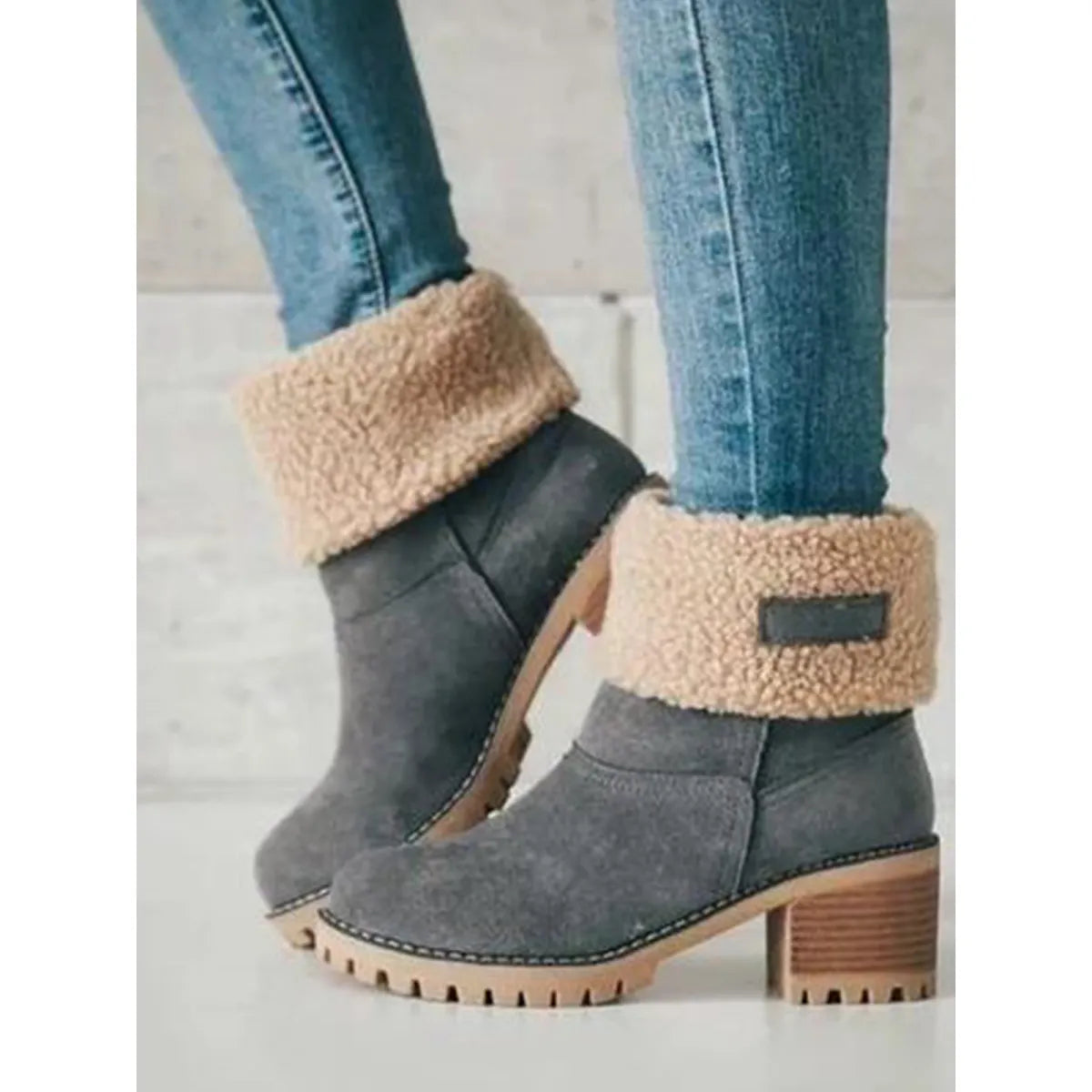 Forede Ankelstøvler med Varm Fleece | Ruskind-look | Vintervenlige, Komfortable & Skridsikre