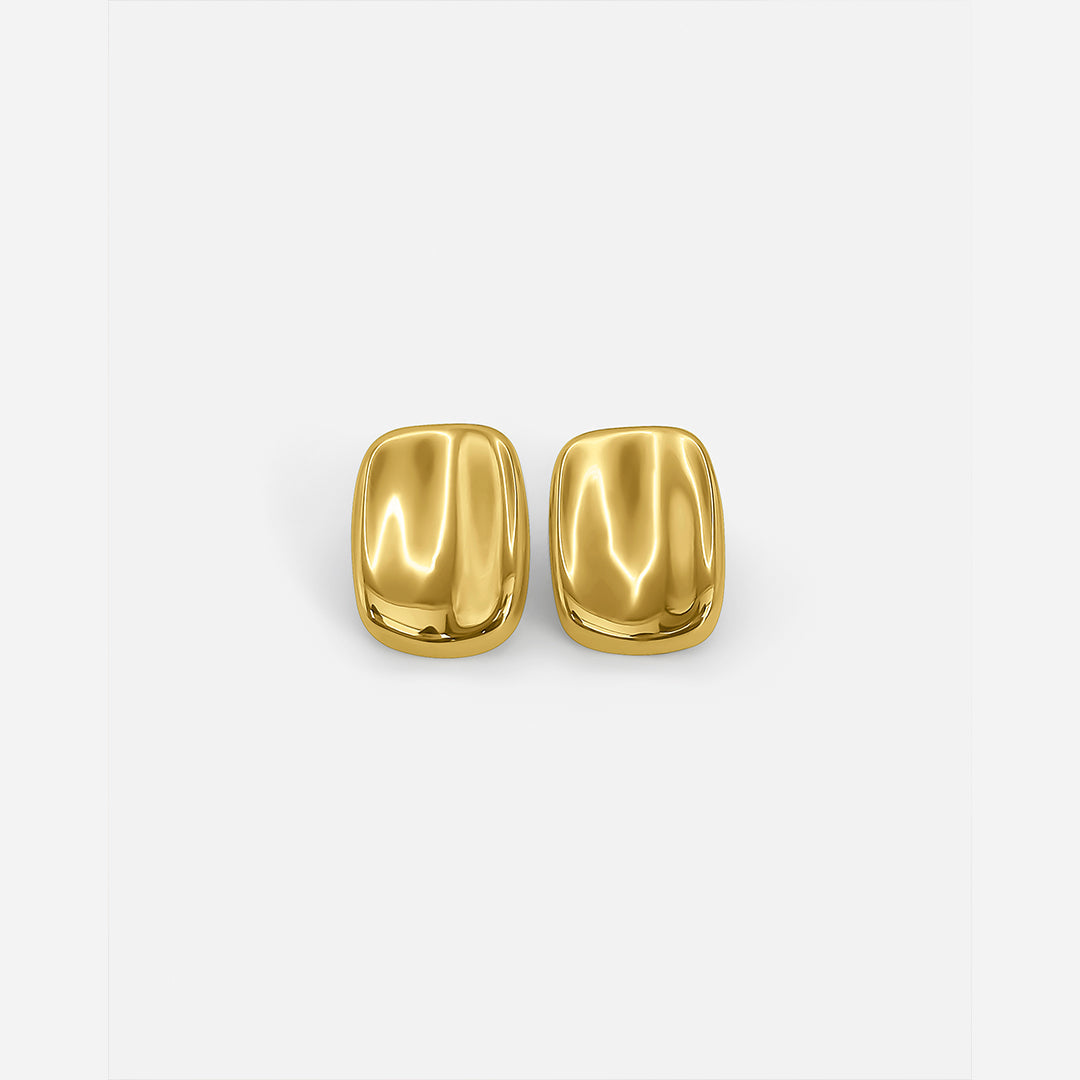 Øreringe med Rektangulær Form | Skinnende Finish | Moderne Minimalisme