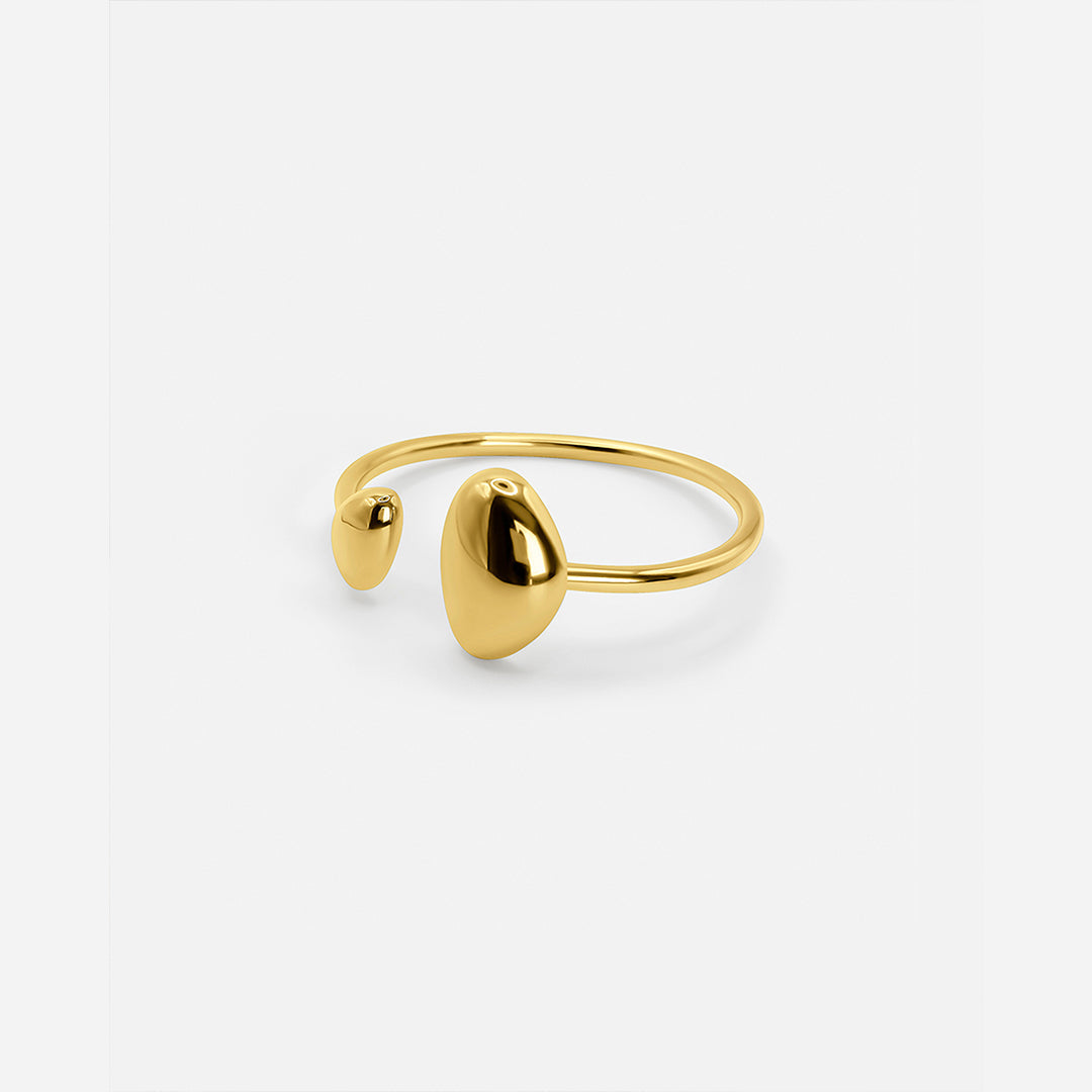 Åbent Armbånd med Ovale Ender | Skulpturel Form | Moderne og Delikat