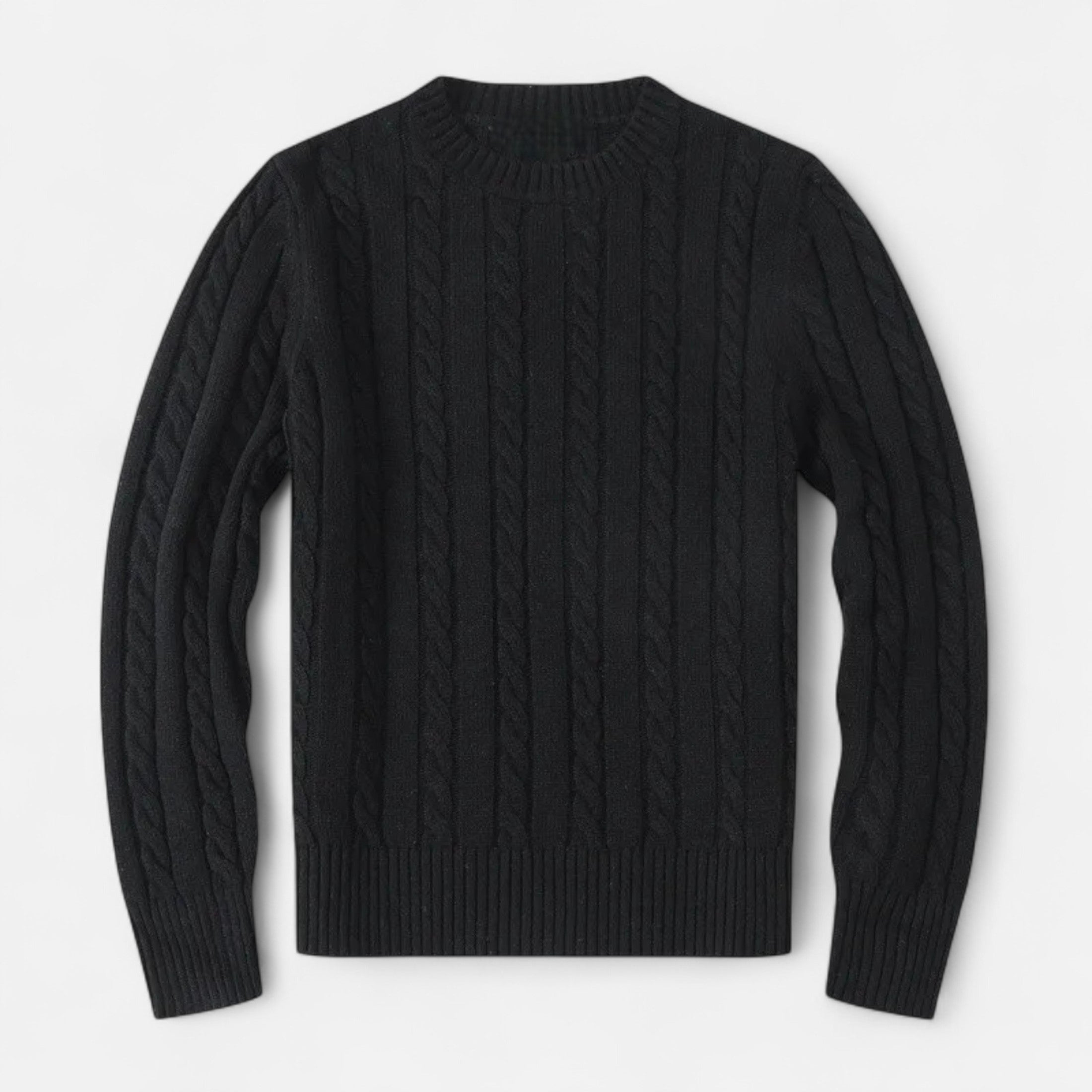 Kabelstrik Sweater til Mænd | Uldblanding | Varm, Klassisk & Blød