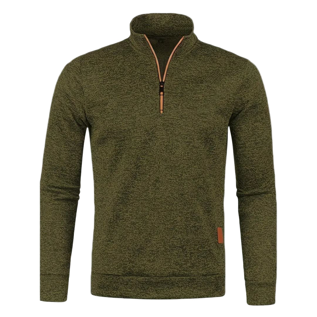 Herretrøje med lynlås | Blødt materiale | Moderne look