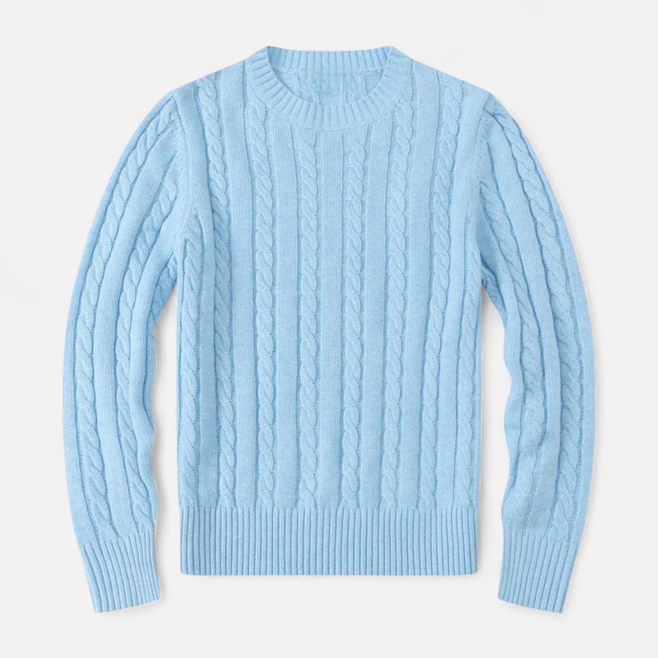 Kabelstrik Sweater til Mænd | Uldblanding | Varm, Klassisk & Blød