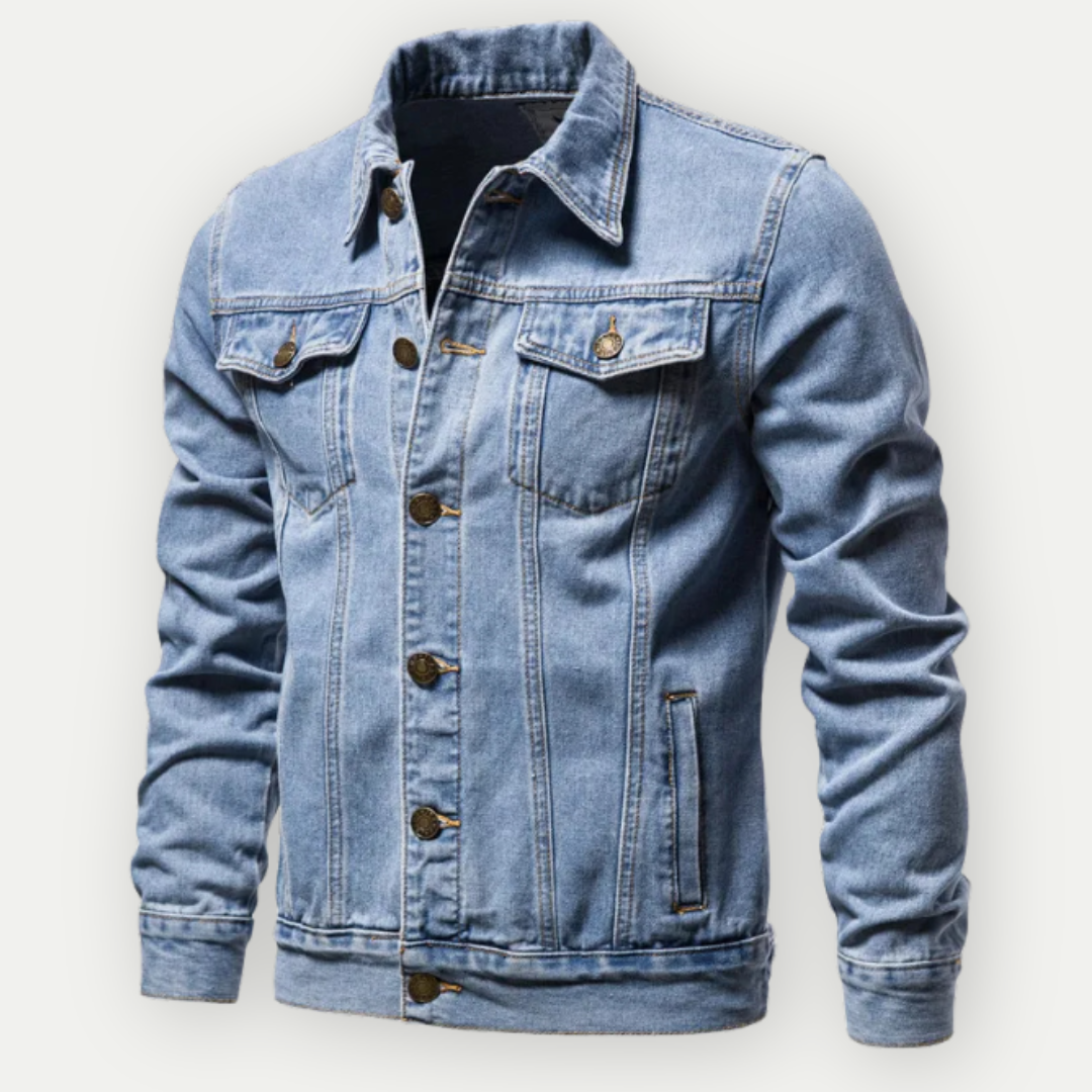 Klassisk Denim Jakke | Bomuld | Robust, Tidløs