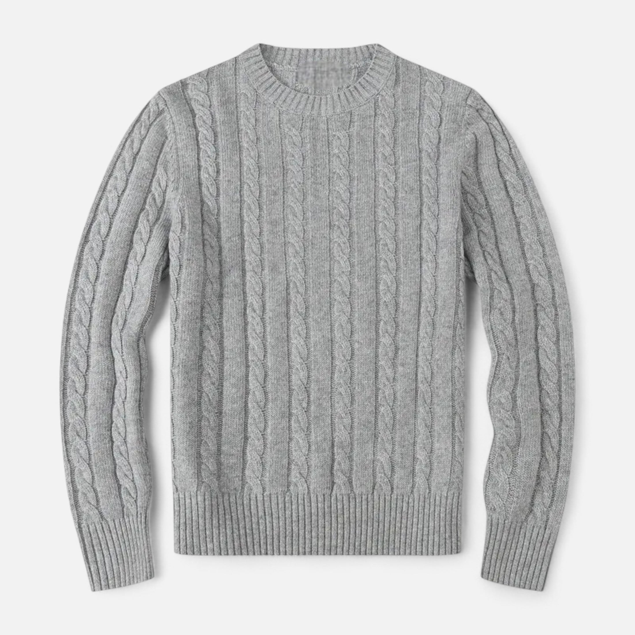 Kabelstrik Sweater til Mænd | Uldblanding | Varm, Klassisk & Blød