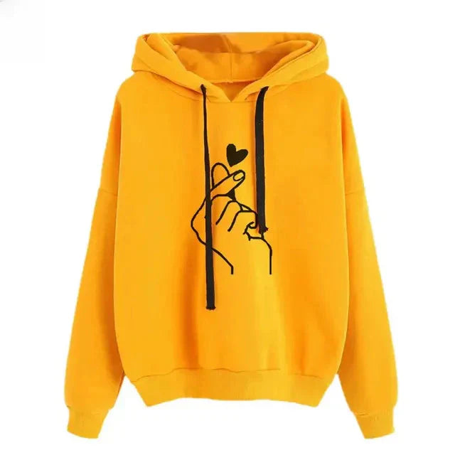 Casual Hoodie med Grafisk Print | Bomuldsblanding | Blød & Komfortabel