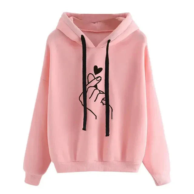 Casual Hoodie med Grafisk Print | Bomuldsblanding | Blød & Komfortabel