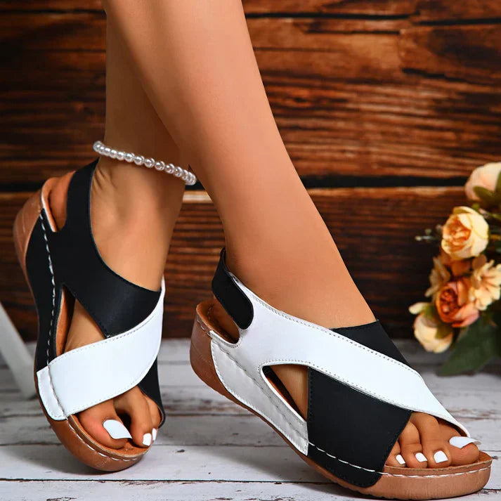 Slingback Sandaler med Krydset Rem | Komfortsål | Afslappet & Sommerklar