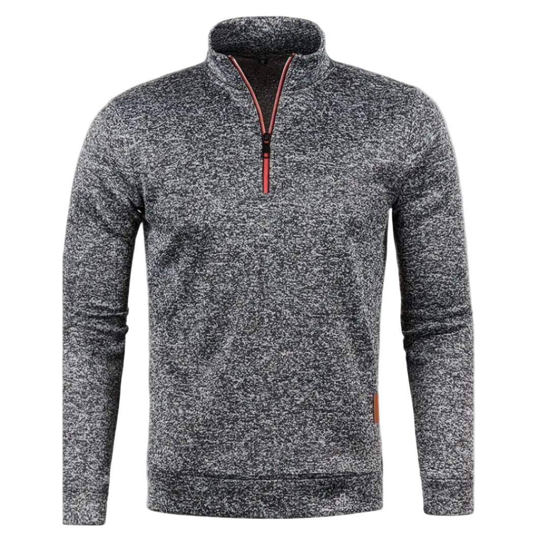 Herretrøje med lynlås | Blødt materiale | Moderne look
