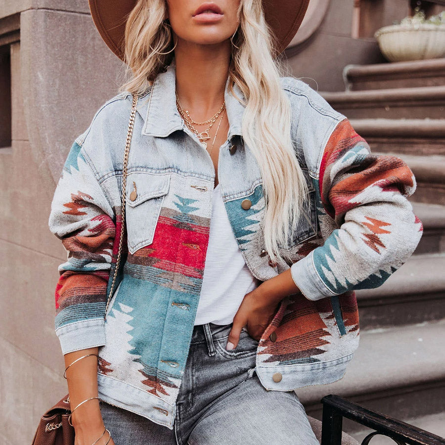 Western-inspireret Denimjakke | Unik & Stilfuld | Boho Look