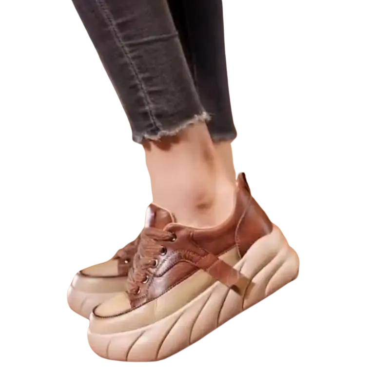 Chunky Sneakers med Høj Sål | PU & Mesh | Moderne, Letvægt & Komfortable Produktbeskrivelse