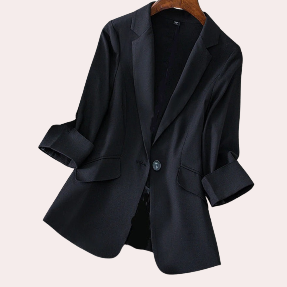 Blazer med 3/4 Ærmer | Polyester | Elegant og Alsidig