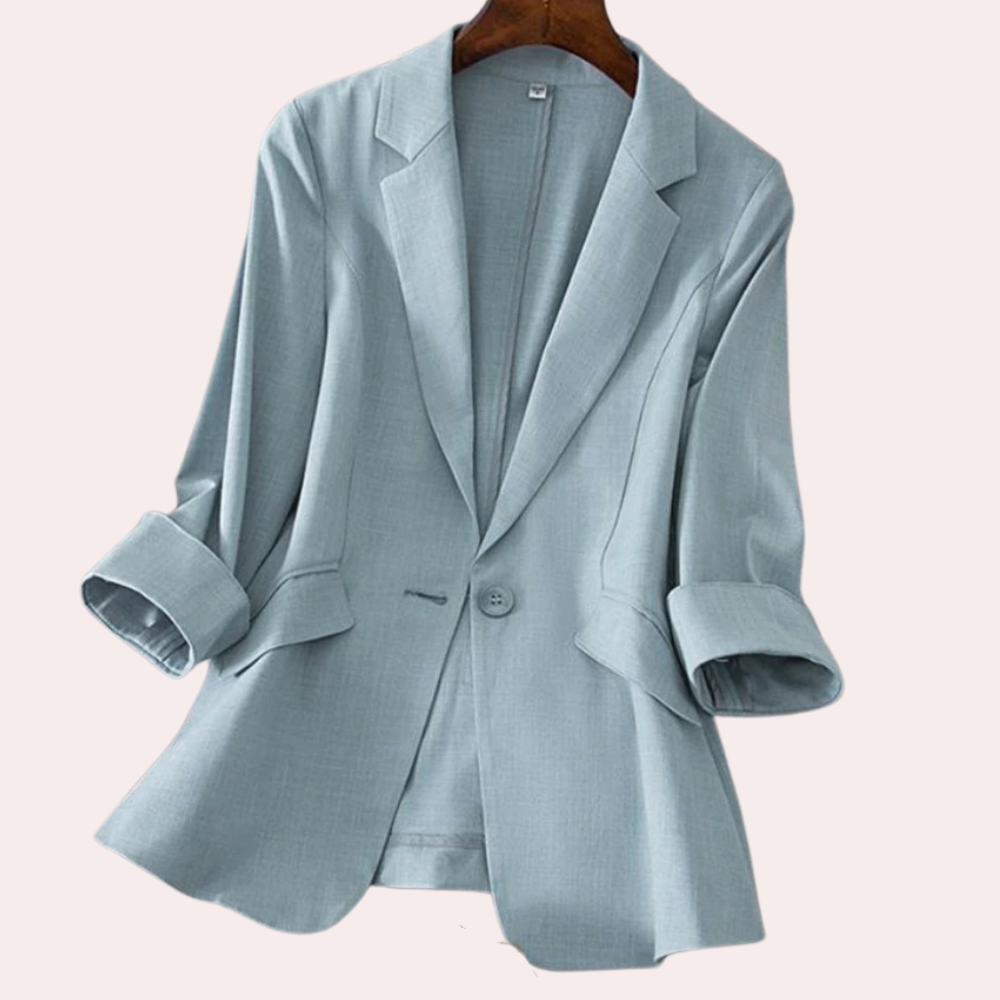 Blazer med 3/4 Ærmer | Polyester | Elegant og Alsidig