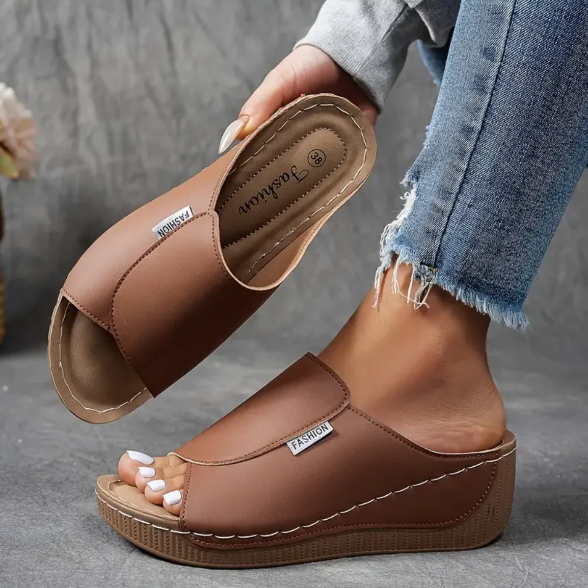 Flade Sandaler | Komfortsål | Afslappet Slip-on Design