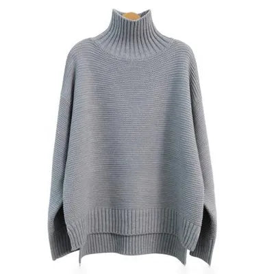 Oversized Rullekravesweater | Strikket Polyester | Komfort & Elegance