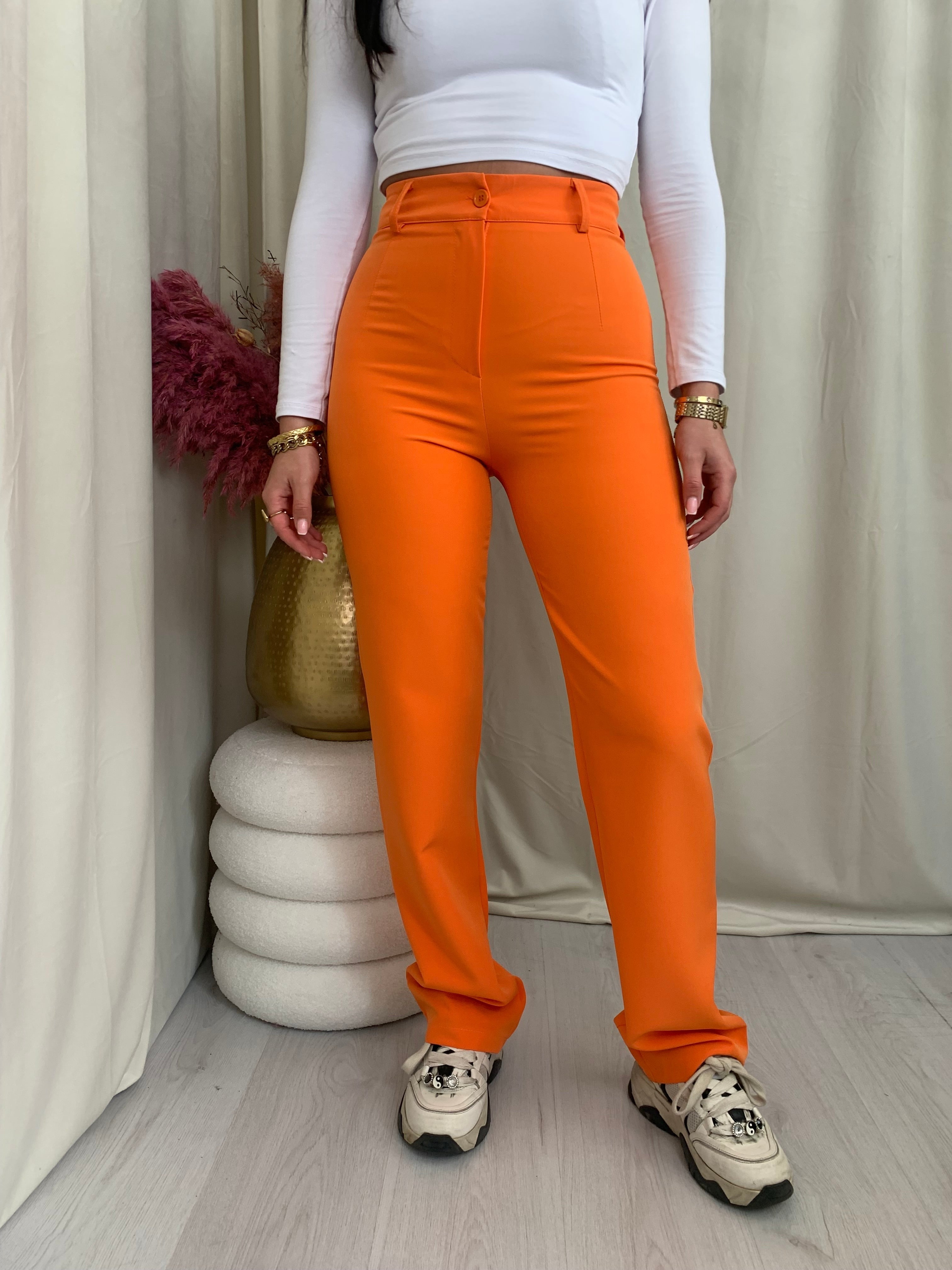 Højtaljede Bukser | Sort | Slim Fit & Komfortabel