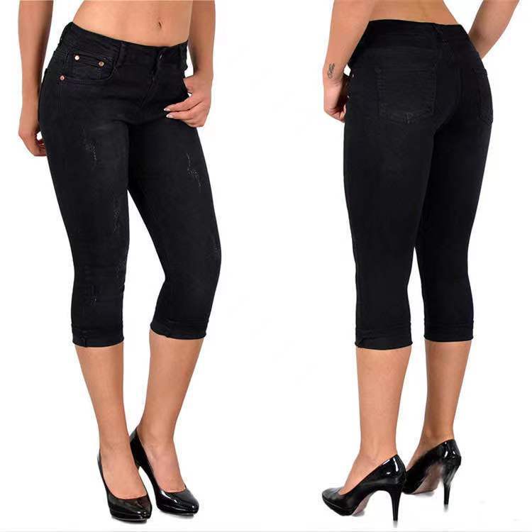 Capri Jeans | Figursyet Pasform | Opsmøgede Ben