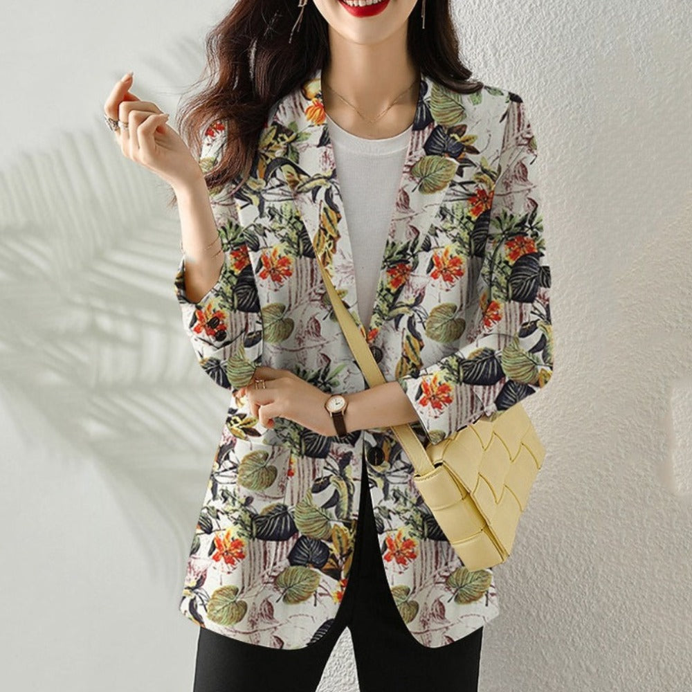 Blazer med Blomsterprint | Let og Stilfuld | Hverdagskomfort