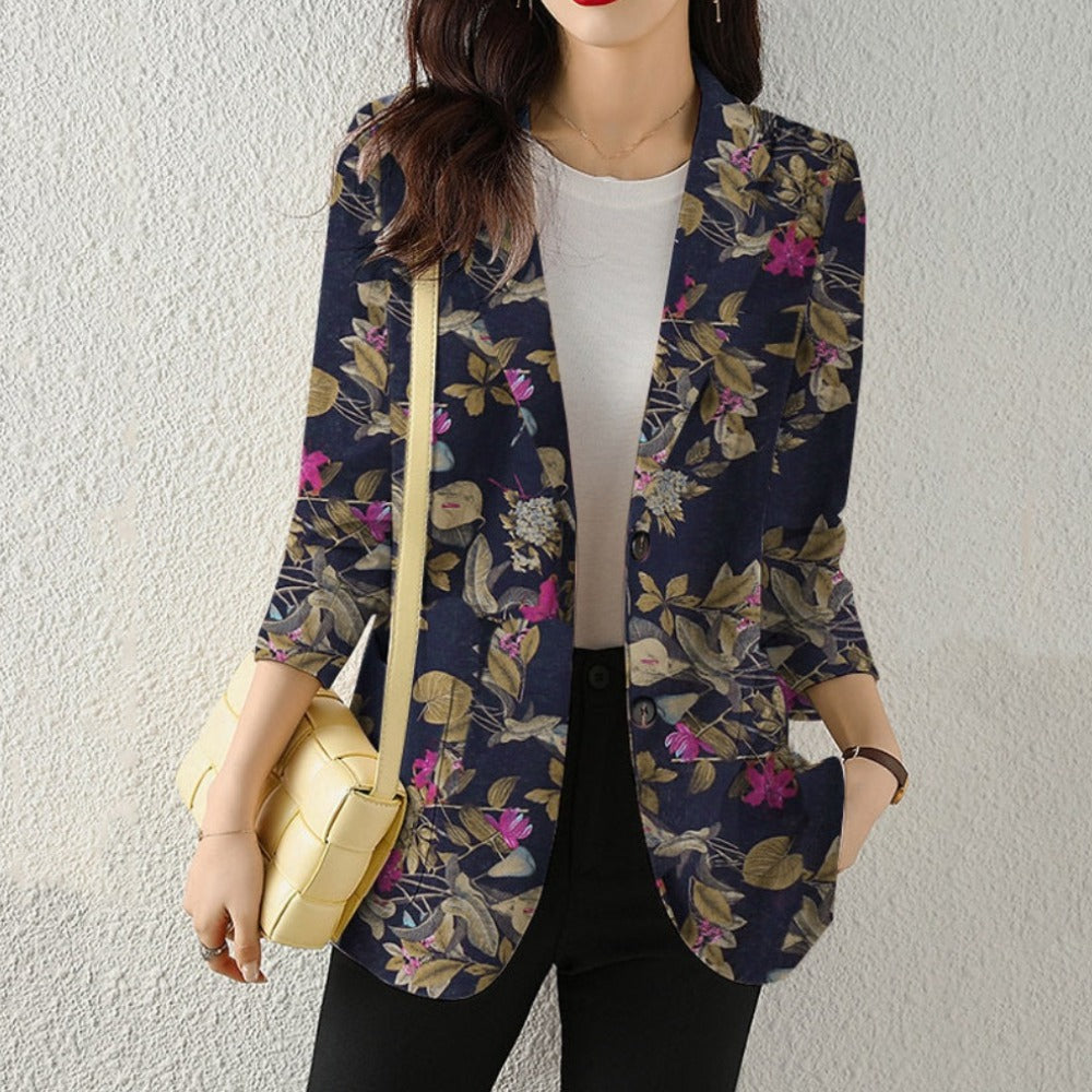 Blazer med Blomsterprint | Let og Stilfuld | Hverdagskomfort