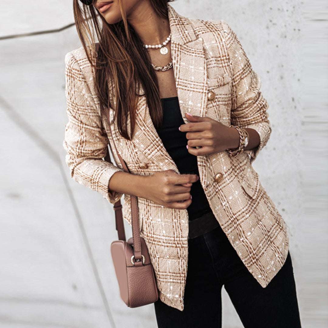 Tweed Blazer med Knapper | Klassisk Snit | Tidløs Elegance