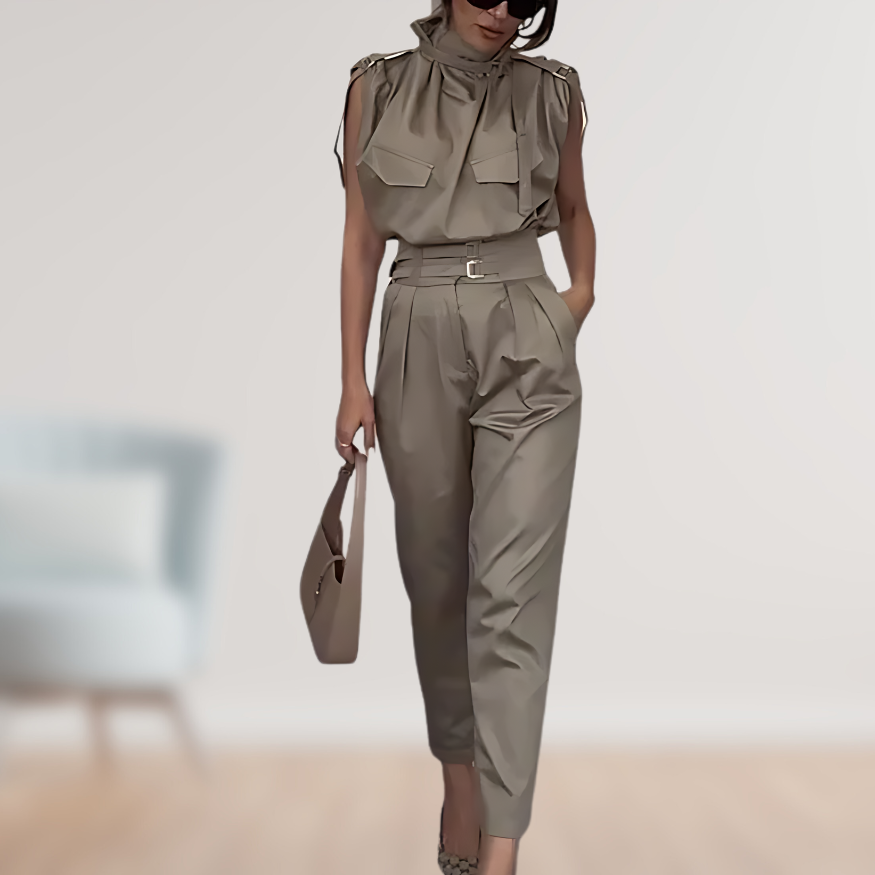 Ærmeløs Utility Jumpsuit | Tidløst & Elegant | Skarp Silhuet