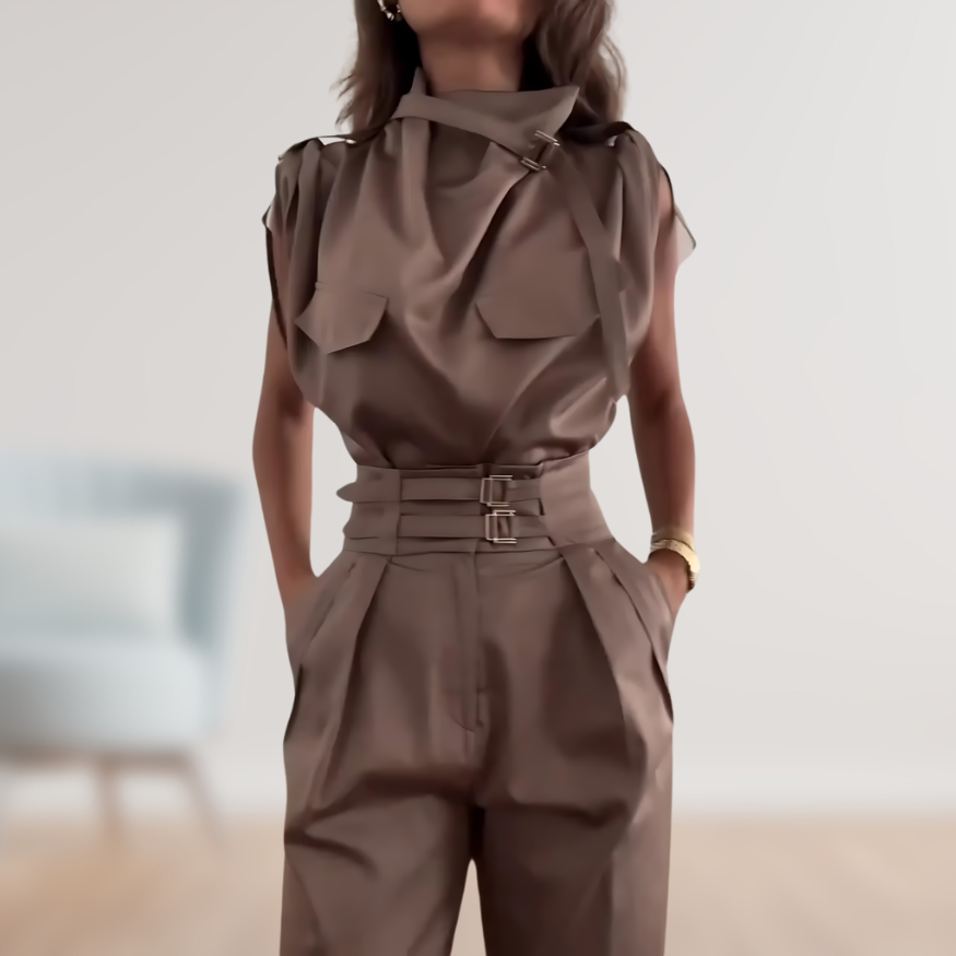 Ærmeløs Utility Jumpsuit | Tidløst & Elegant | Skarp Silhuet