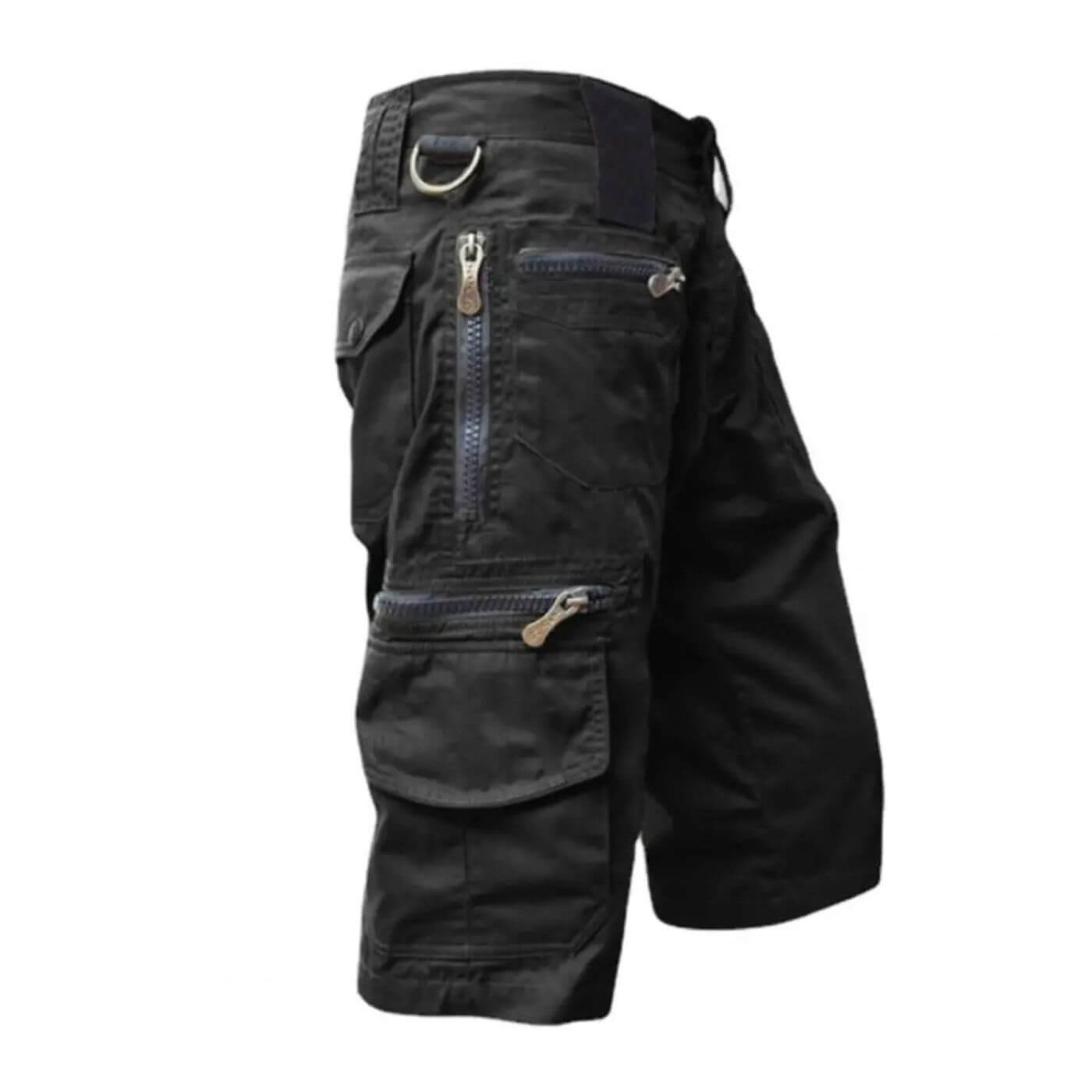 Cargo Shorts med Lynlåslommer | Praktisk D-Ring | Komfortabelt Snit