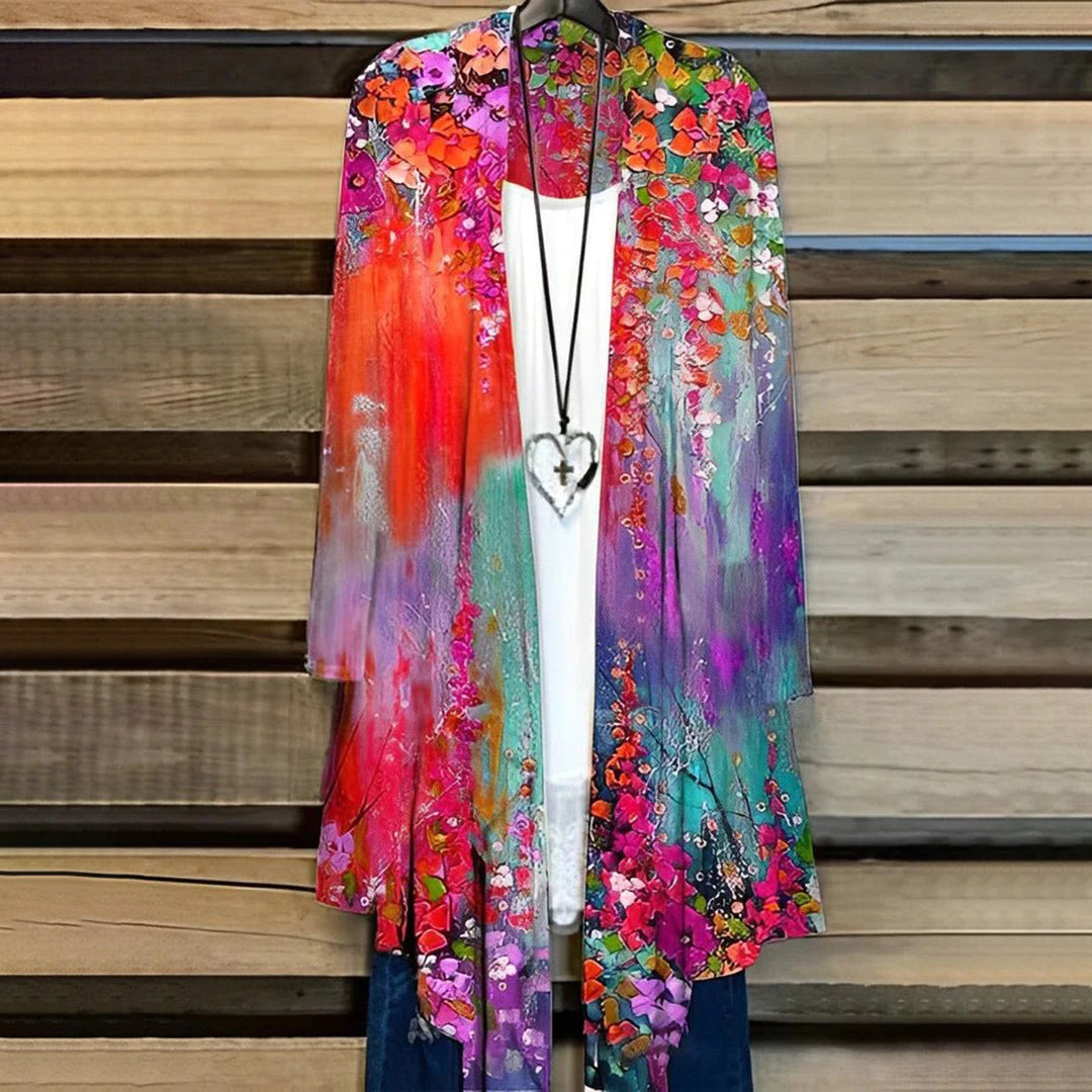 Boheme-inspireret Kimono | Polyester | Farverig & Fri