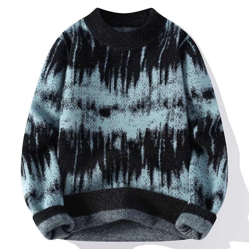 Blød Striktrøje med Tie-Dye Mønster | Trendy & Komfortabel | Perfekt til Hverdagsbrug