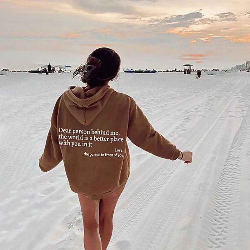 Oversized Hættetrøje med Tekstprint | Blød & Komfortabel | Casual Streetwear