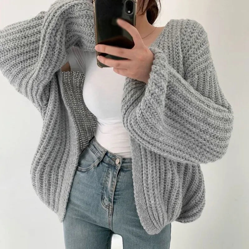 Oversize Strikket Cardigan | Strik | Blød & Behagelig