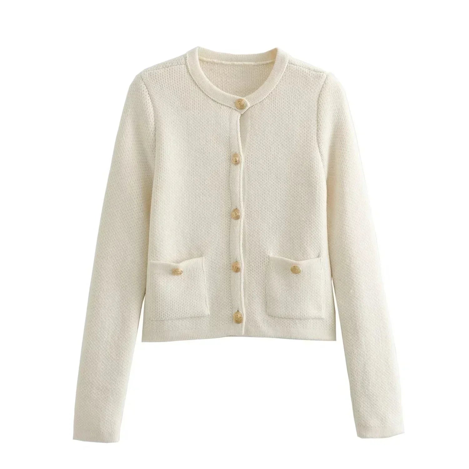 Cardigan med Elegante knapper | Elegant Knaplukning | Tidløst Design