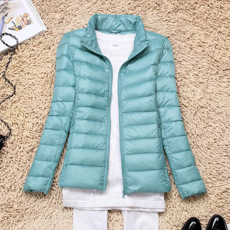 Letvægts Dunjakke Dame | Vindtæt Komfort | Perfekt til Rejser