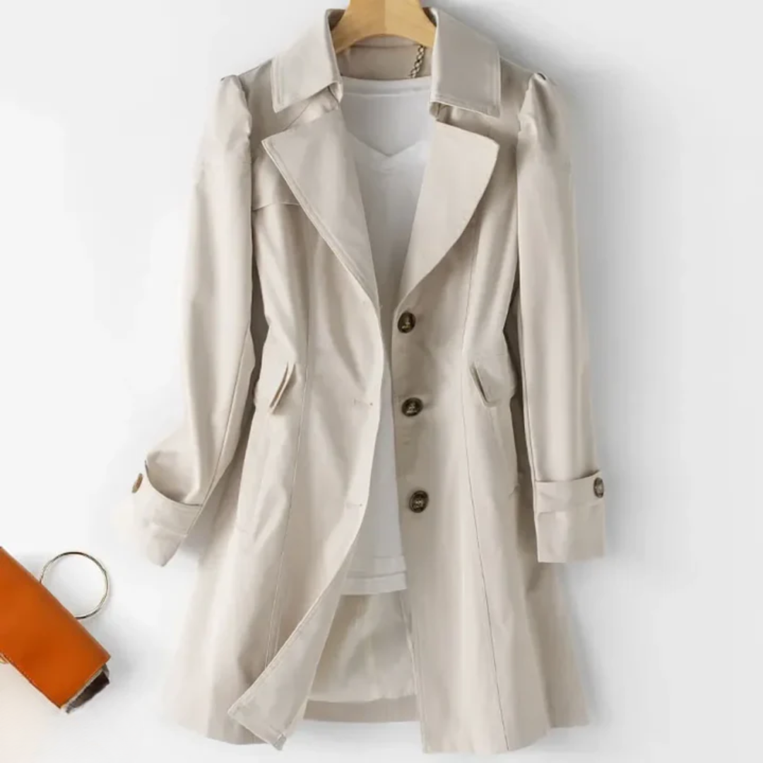 Klassisk Trenchcoat | Polyester | Elegant, Tidløs