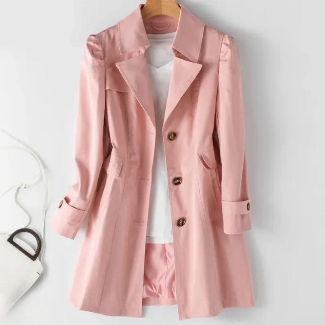 Klassisk Trenchcoat | Polyester | Elegant, Tidløs