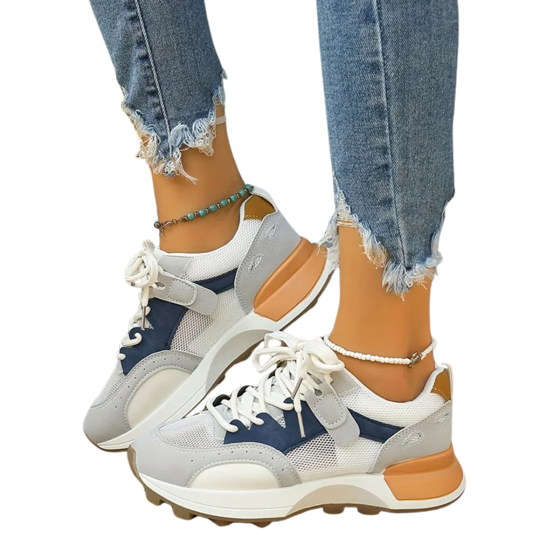Farverige Sportssneakers med Chunky Sål | Mesh & PU | Letvægt, Åndbare & Stødabsorberende