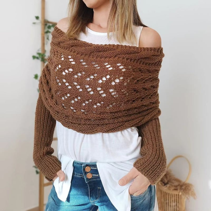 Hæklet Sweater | Off-Shoulder Look | Boheme og Komfortabel