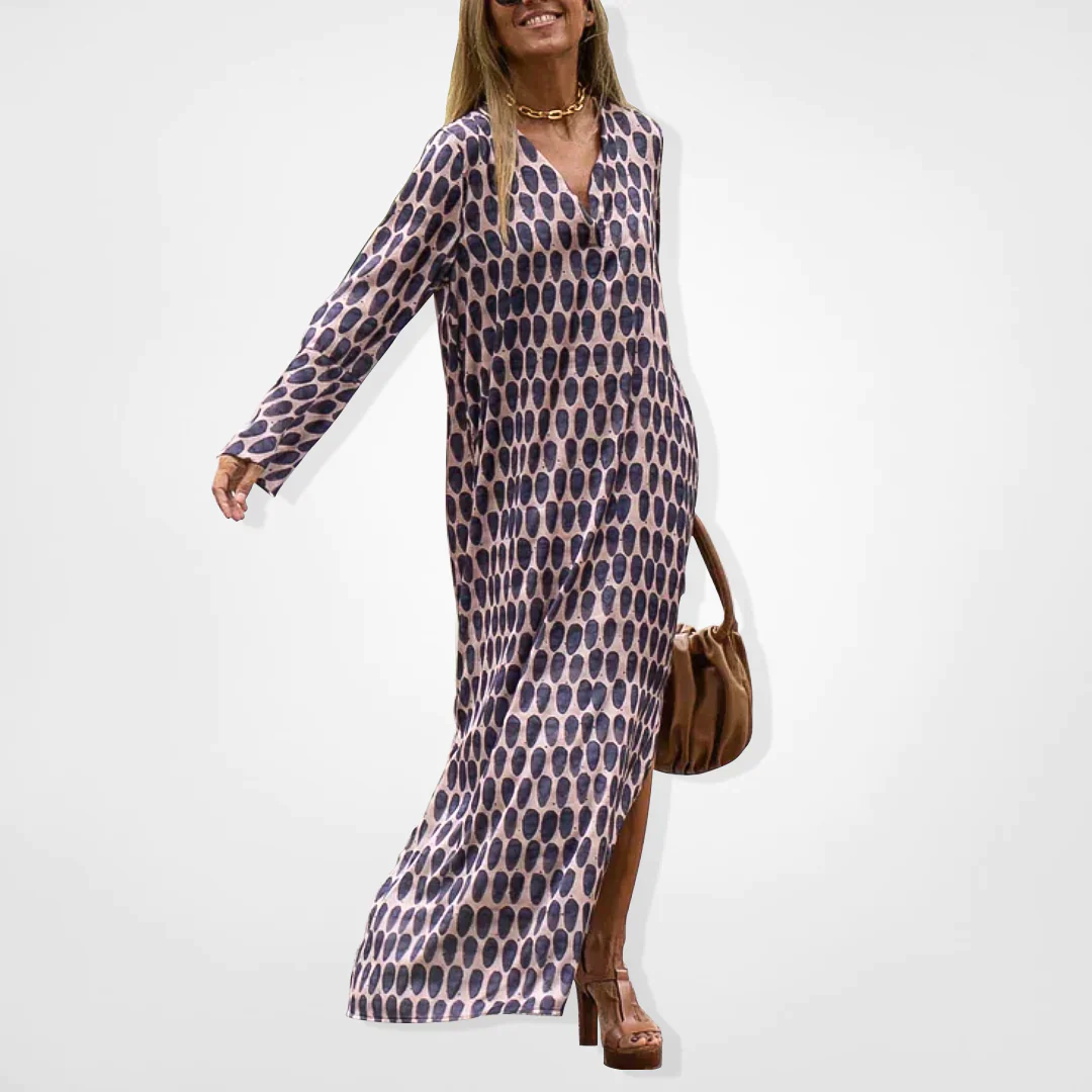 Afslappet Maxikjole | Let Vævet Stof | Stilfuld & Behagelig