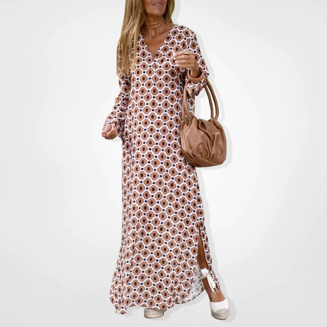 Afslappet Maxikjole | Let Vævet Stof | Stilfuld & Behagelig