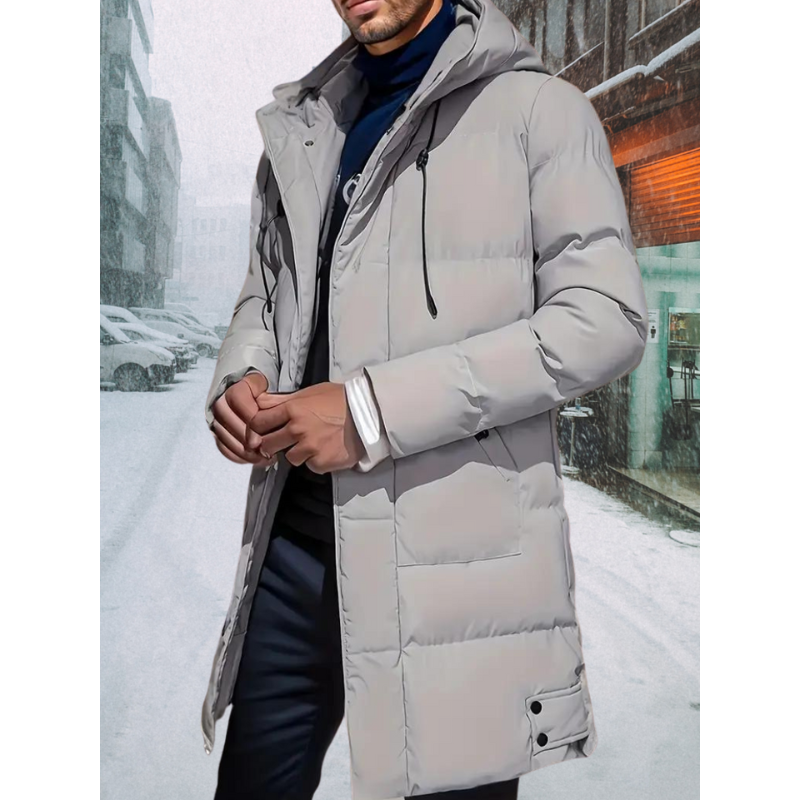 Lang Pufferjakke til Herre | Ekstrem Vintervarme | Minimalistisk Design