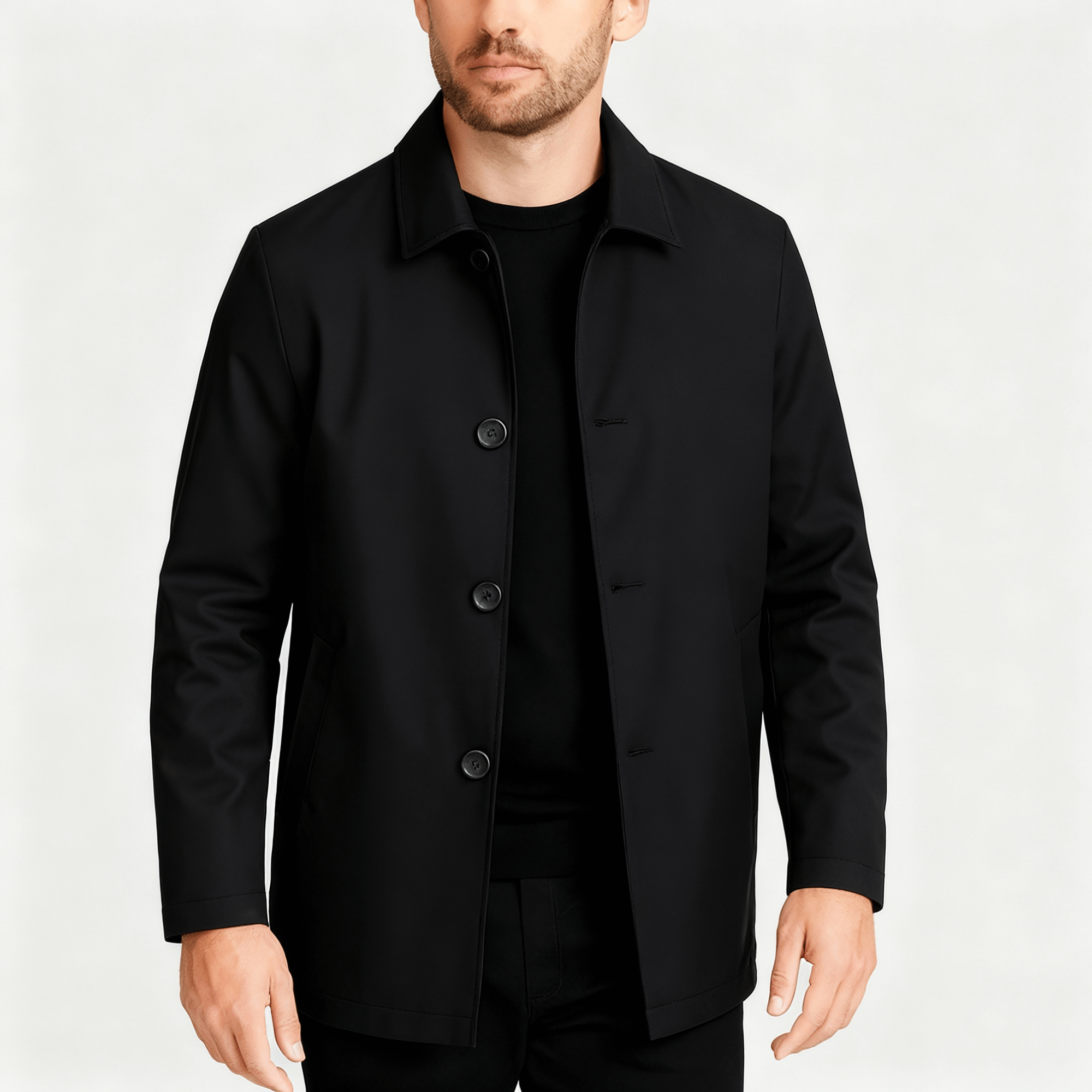 Klassisk Herrejakke | Minimalistisk Design | Let Vægt