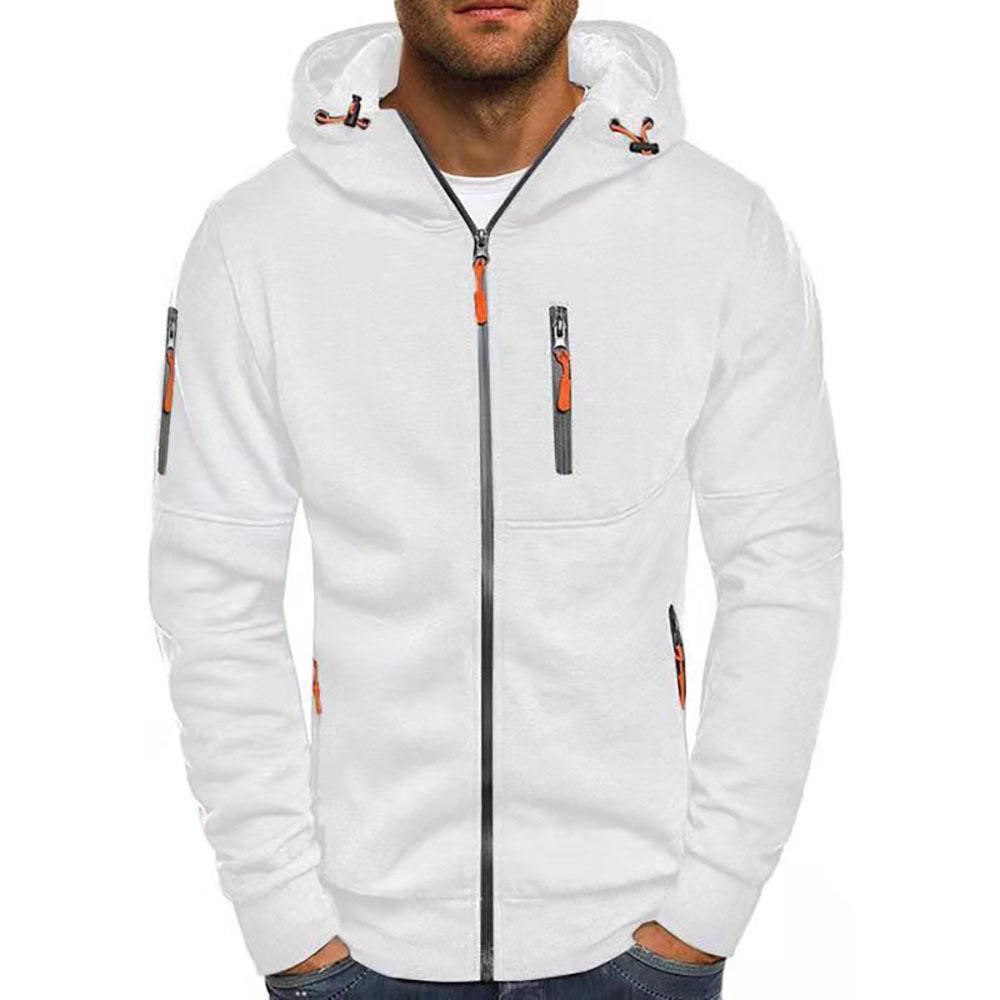 Herre Hoodie med Lynlås | Sporty Komfort | Praktiske Lommer
