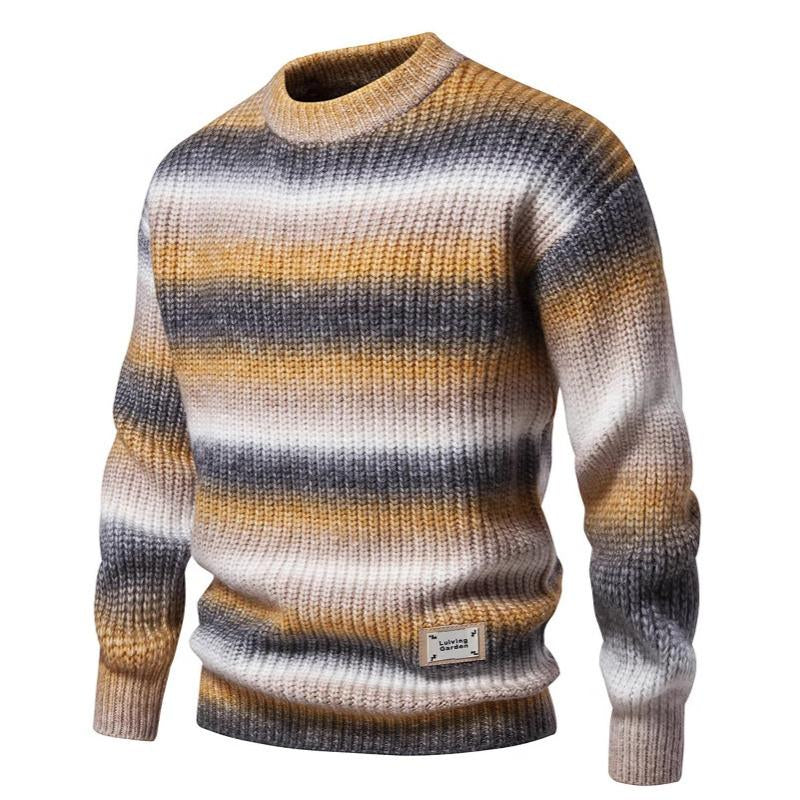 Strikket Sweater med Ombre Effekt | Blød & Varm | Tidløst Design