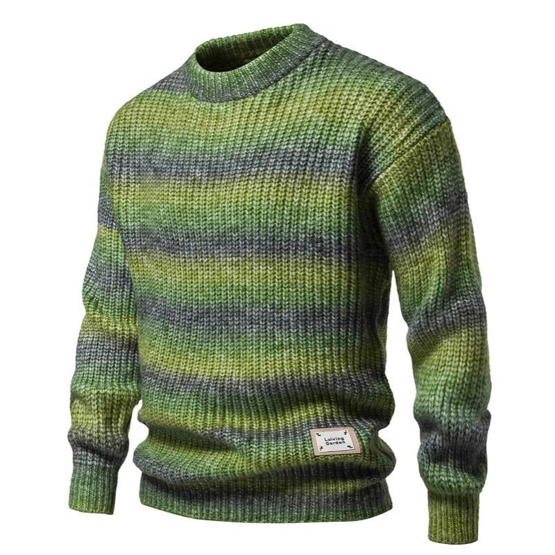 Strikket Sweater med Ombre Effekt | Blød & Varm | Tidløst Design