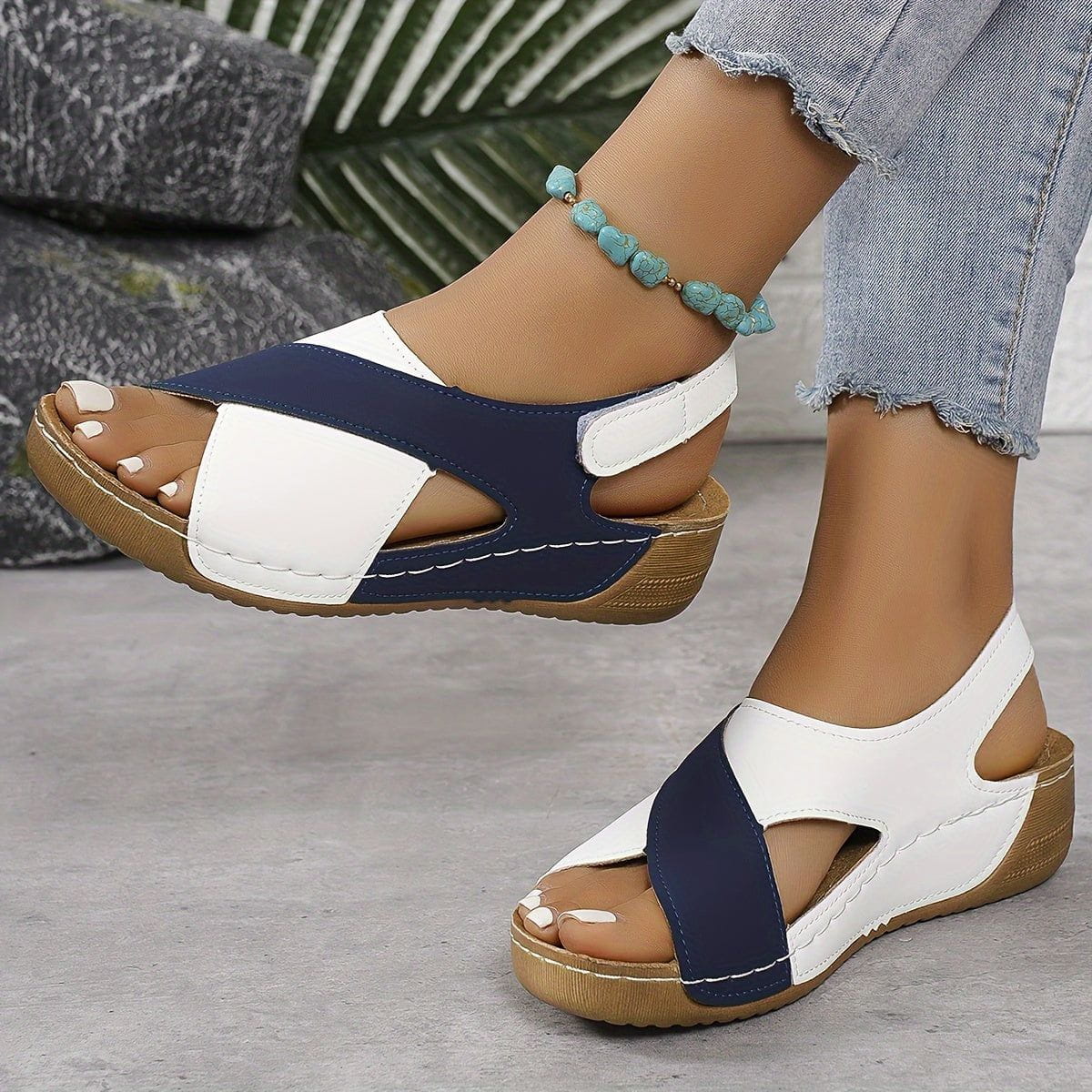 Sandaler med Krydsoverrem | Velcrolukning | Komfortabel & Hverdagsvenlig