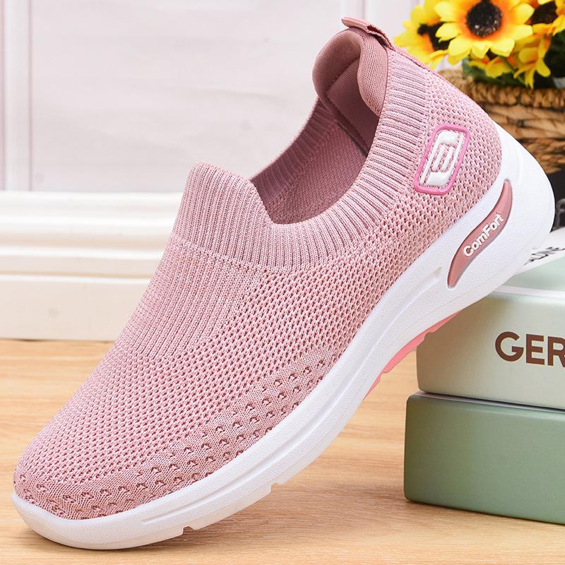 Slip-On Sko med Strikdesign | Letvægts Komfortsål | Åndbar & Fleksibel