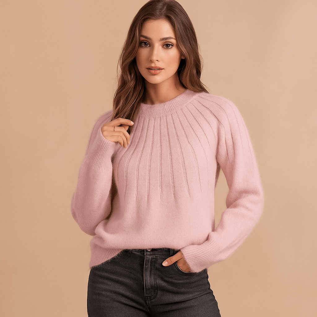 Ribbet Striktrøje til Kvinder | Uldblend | Blød, Klassisk & Varm