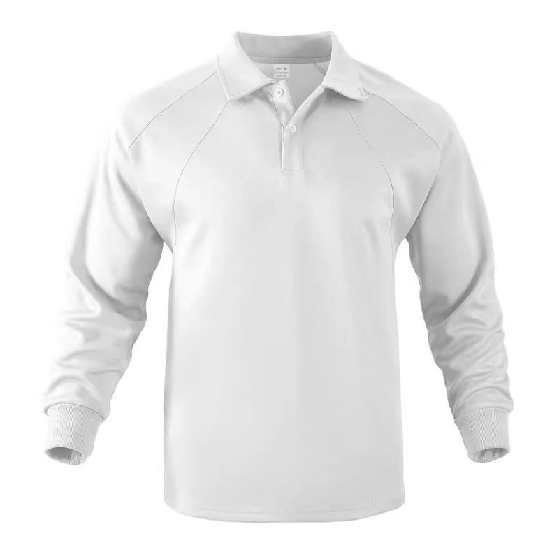 Langærmet Poloshirt | Knaplukning | Klassisk og Stilfuld