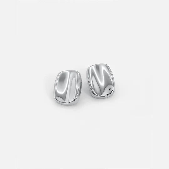 Øreringe med Rektangulær Form | Skinnende Finish | Moderne Minimalisme